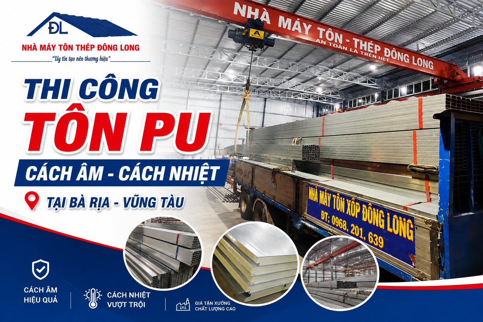 THI CÔNG TÔN PU CÁCH ÂM CÁCH NHIỆT TẠI BÀ RỊA - VŨNG TÀU UY TÍN, GIÁ TỐT