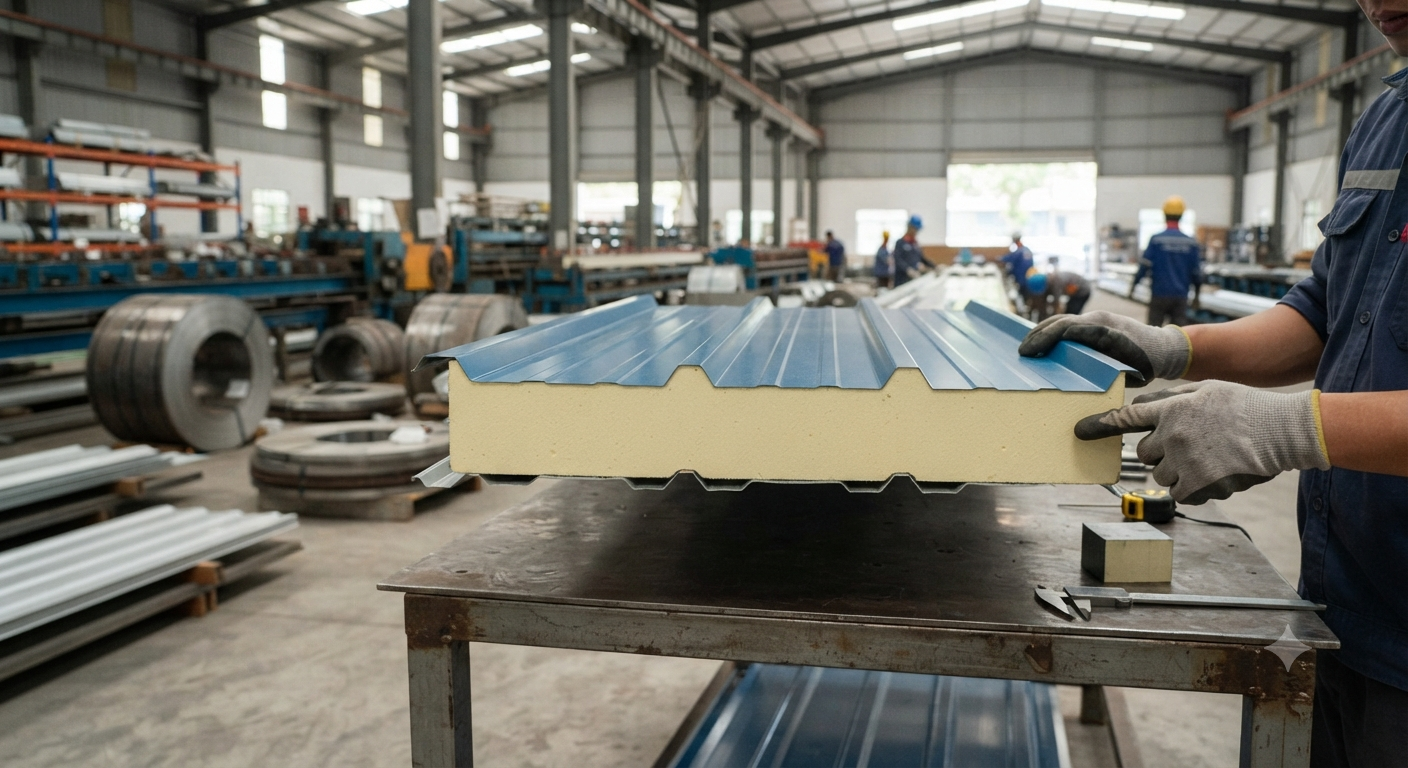 Đặc điểm cấu tạo và nền tảng kỹ thuật của tôn xốp PU