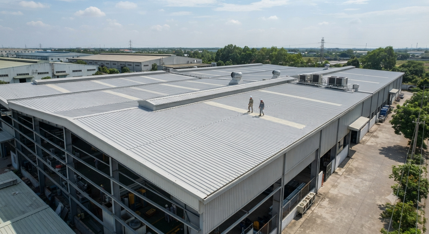 Các trường hợp thực tế tôn xốp PU phù hợp nhất với mái nhà xưởng